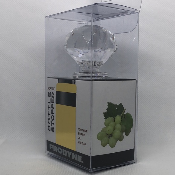 🍷 Prodyne Solid Crystal Clear Bottle Stopper For Wine Spirits Oil Vinegar 🍷NIB - Picture 2 of 4